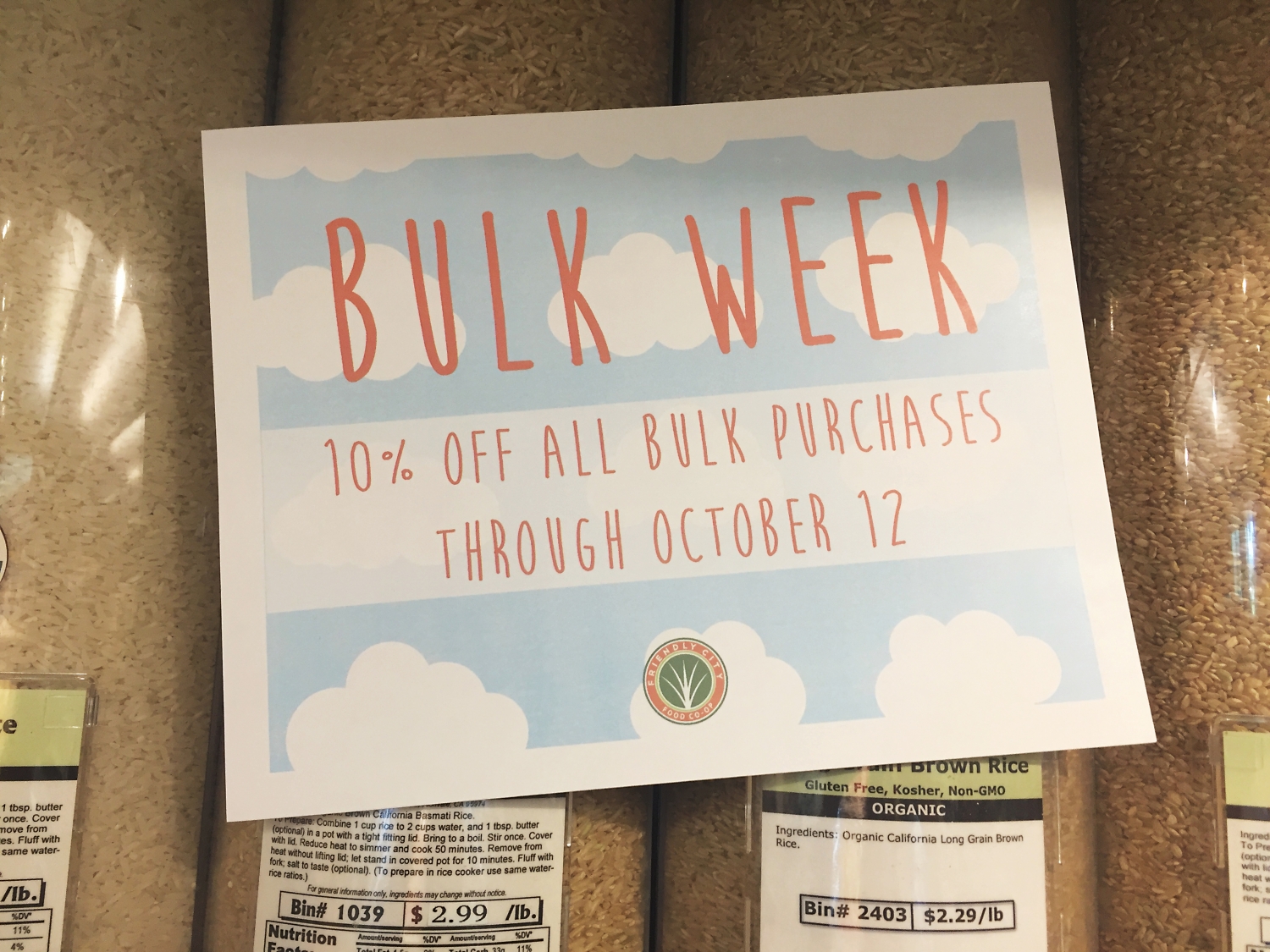 Bulk Week Friendly City Food Coop